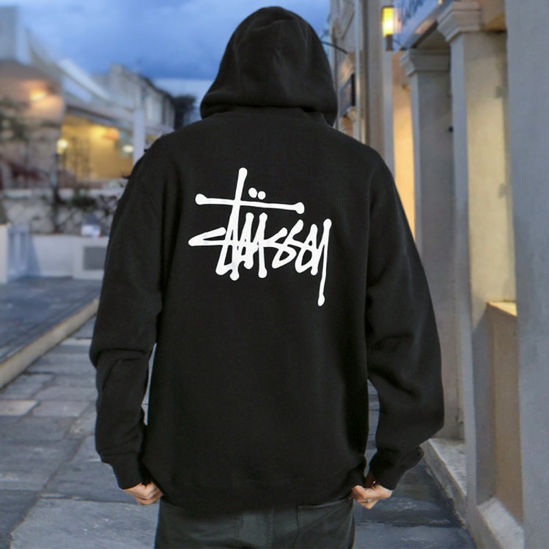 Stussy Basic Alphabet Logo Pullover Unisex Black TBD-STUSSY-2 3