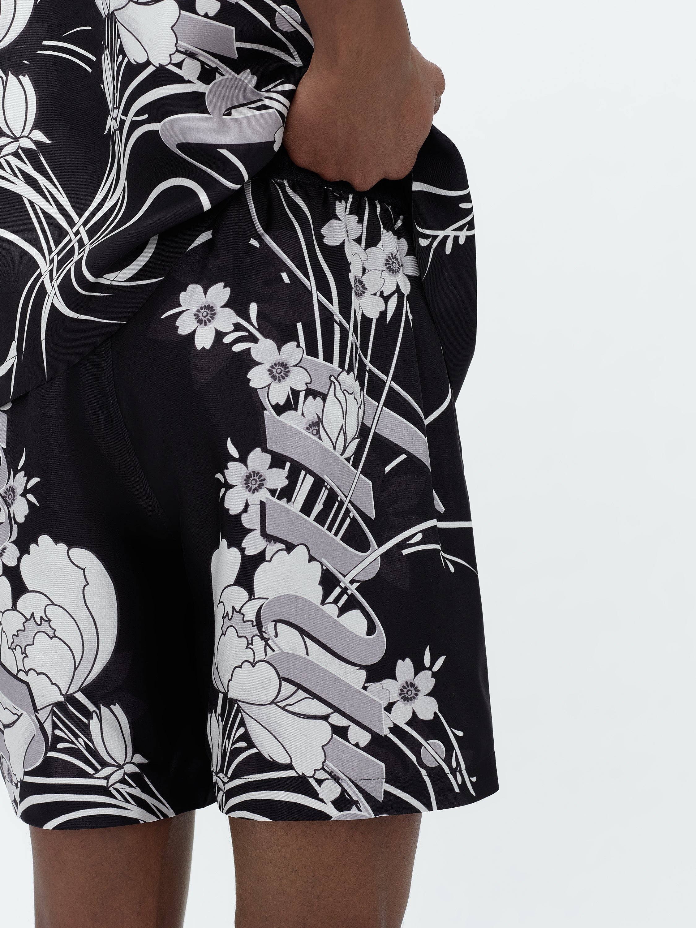 FLORAL DRAWSTRING SHORT - 7