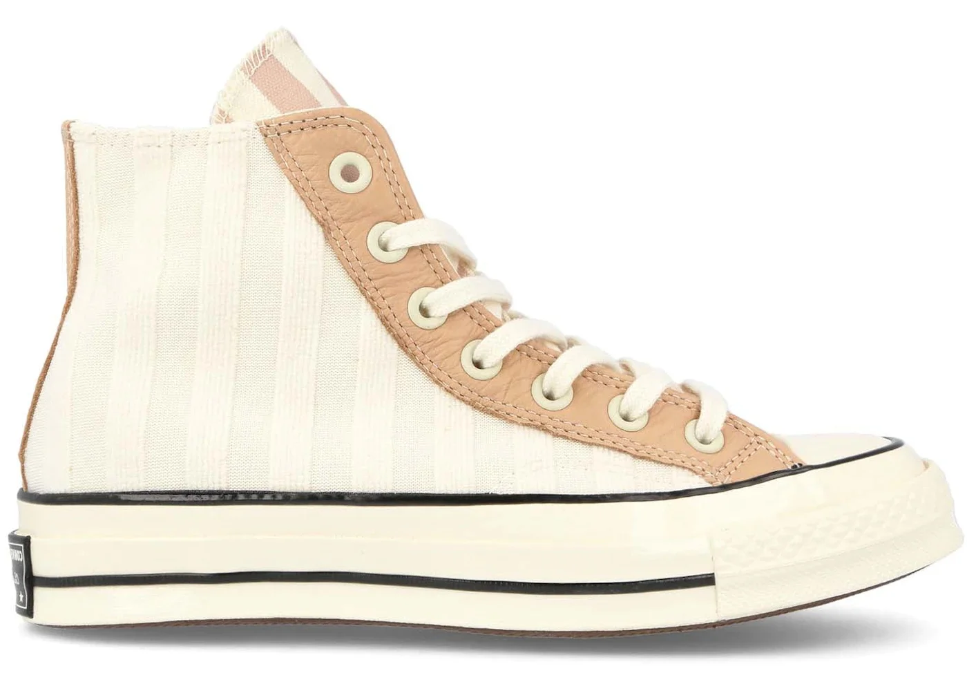 Converse Chuck Taylor All-Star 70 Hi Striped Terry Cloth Egret Pink Clay (W) - 1