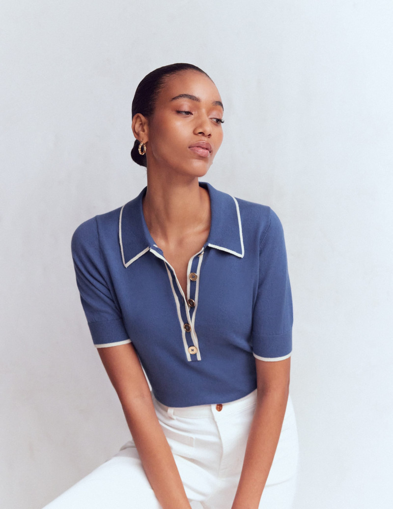 Liz Henley T-Shirt-True Navy 5