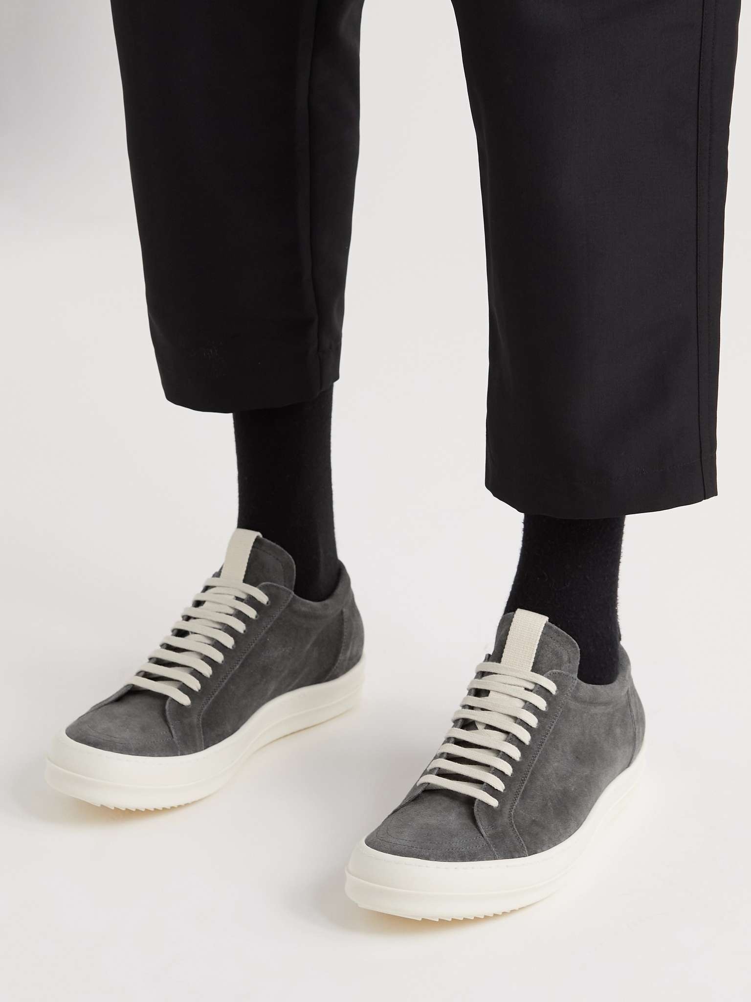 Canvas-Trimmed Suede Sneakers - 2