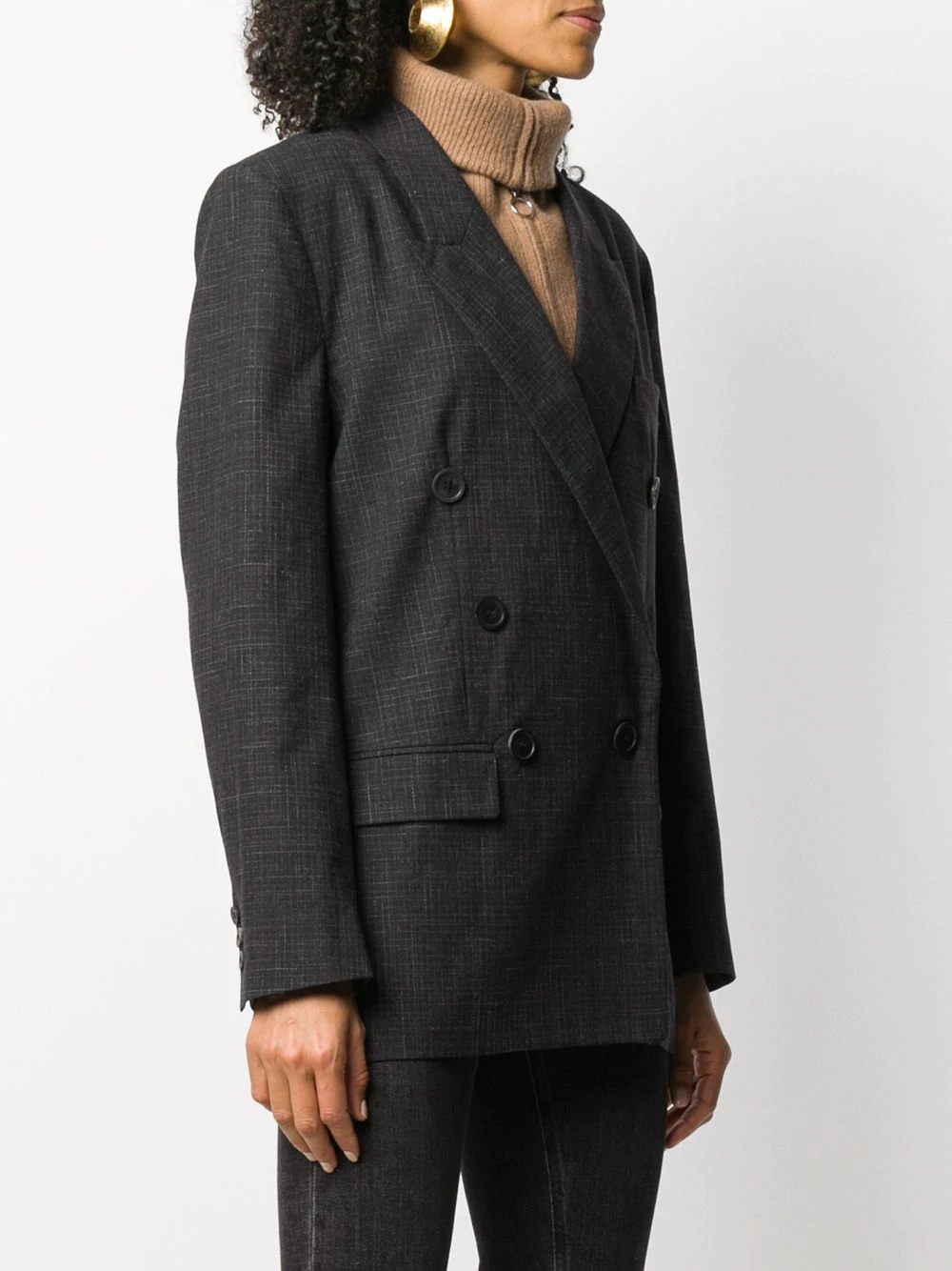 longline double-breasted blazer - 3