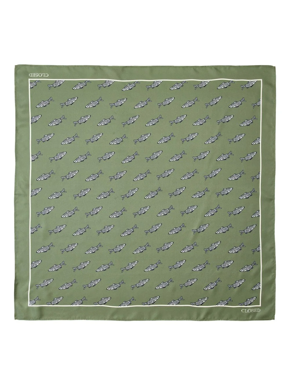 fish-print silk scarf - 1