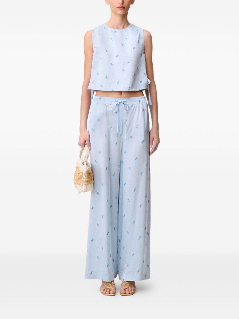 Claudie Pierlot floral-pattern palazzo trousers outlook