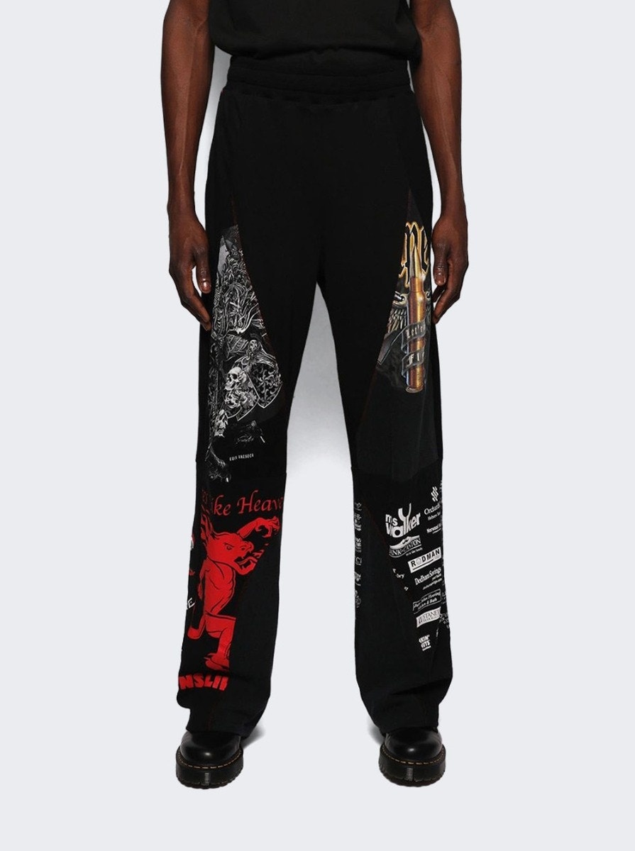 Regenerated Graphic T-shirts Track Pants Black - 3