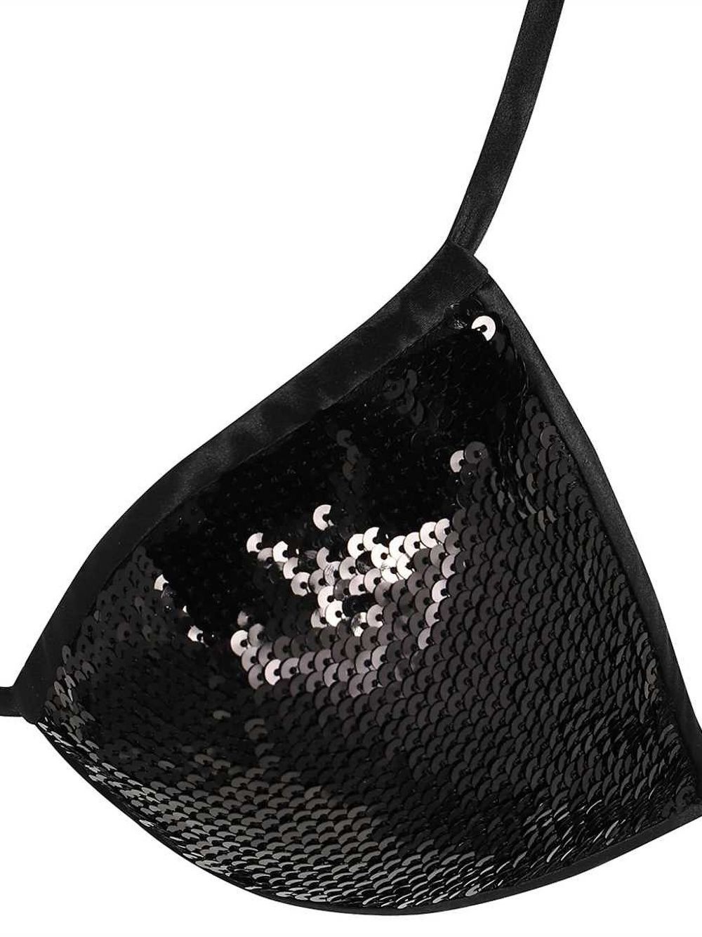 sequin-embellished triangle bikini top - 3
