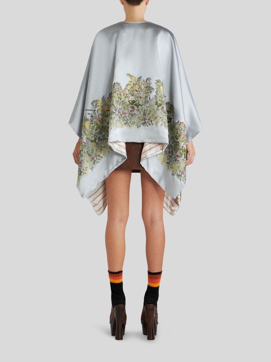 CAPE WITH JACQUARD LANDSCAPE - 5