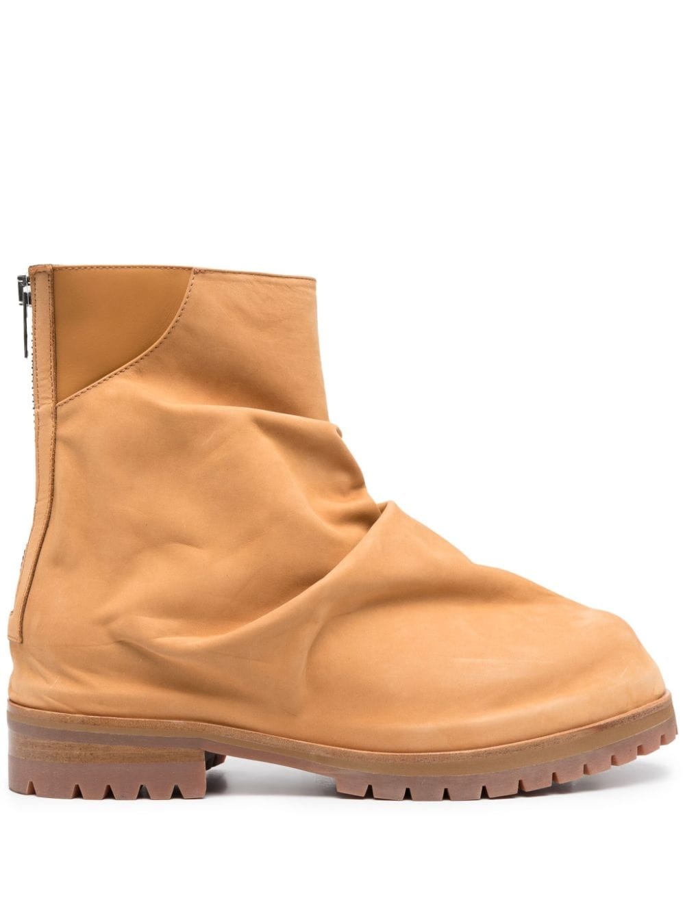 zipped leather ankle boots - 1