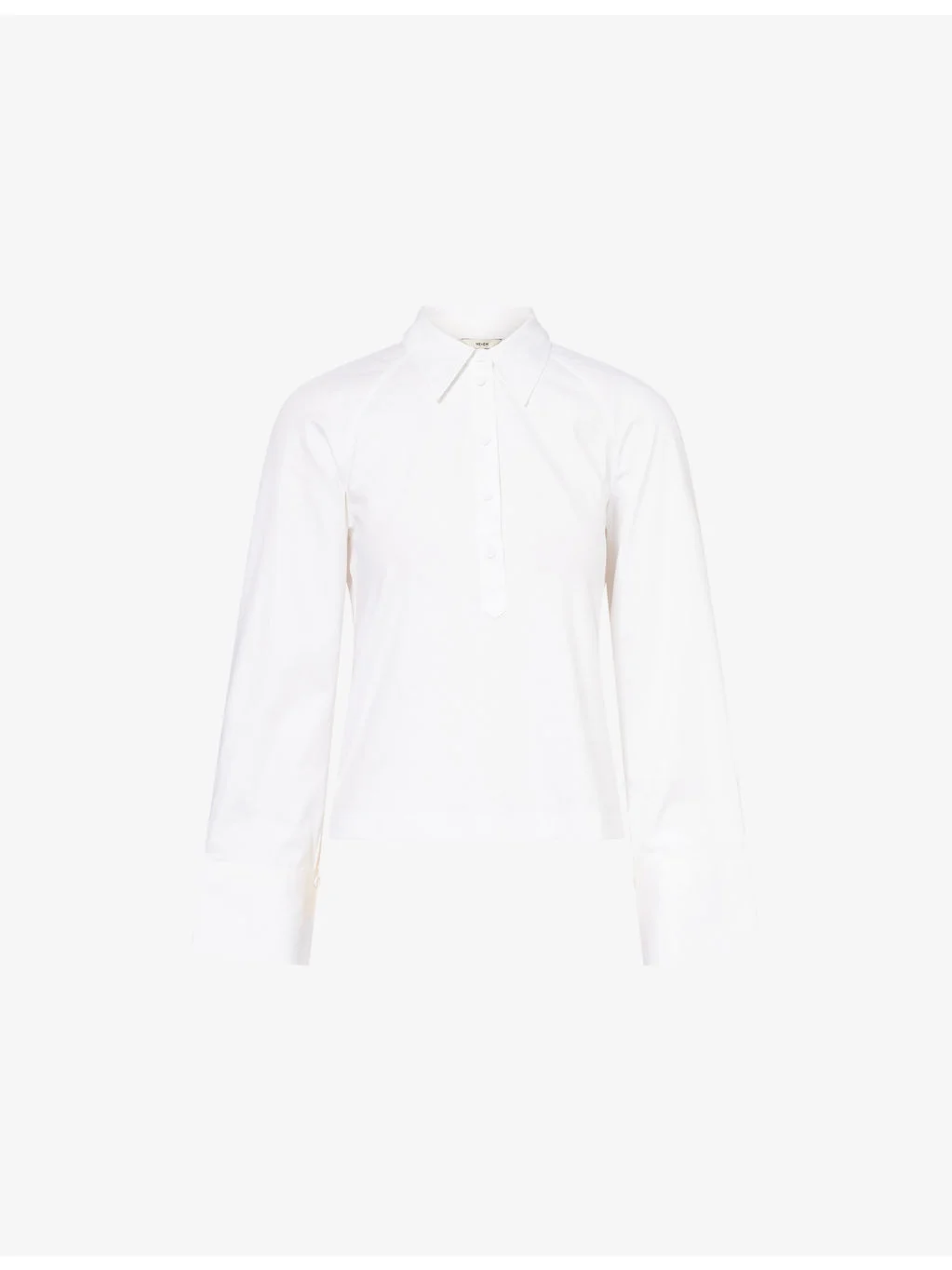 Raglan-Sleeve Layering Cotton Shirt - 1