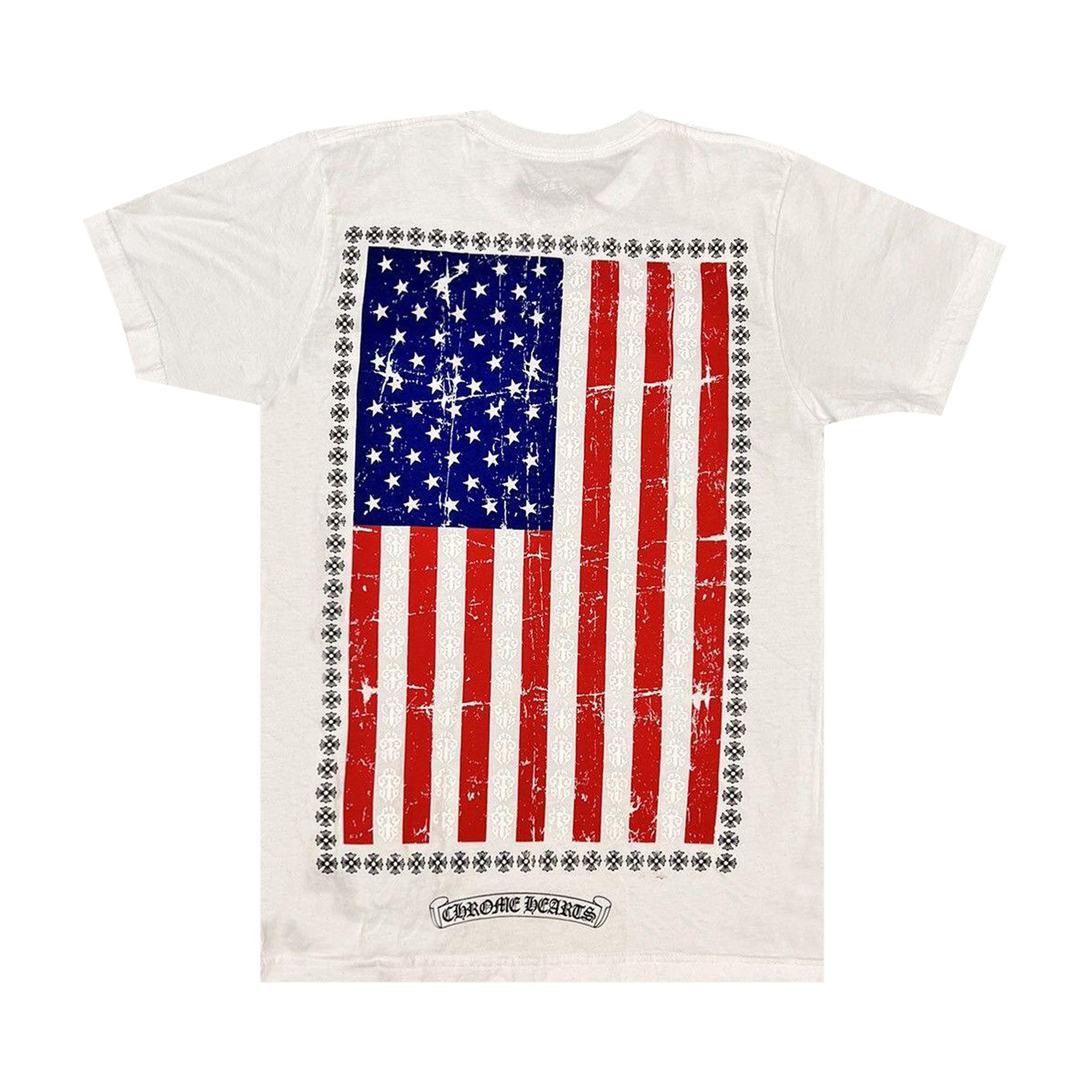 Chrome Hearts USA Flag Short-Sleeve Tee 'White' - 2