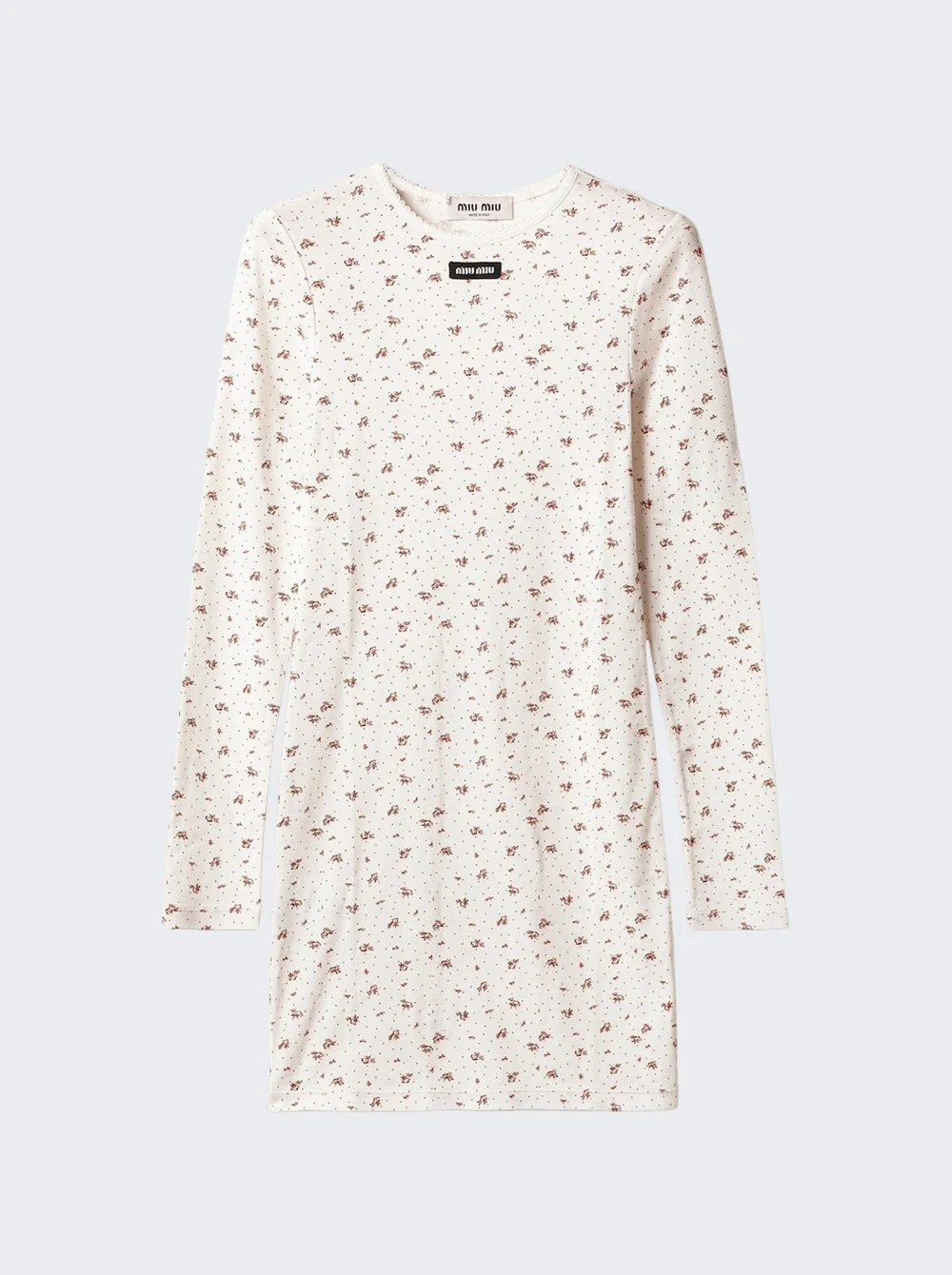 Costina Print Dress Bianco And Tabacco - 1