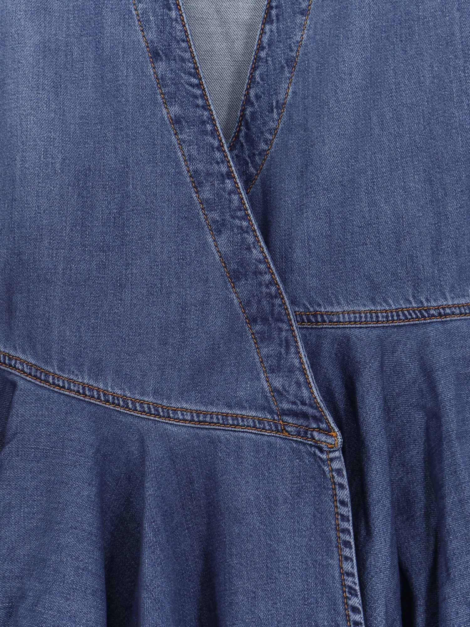 Alaia Wrap Denim Dress - 3