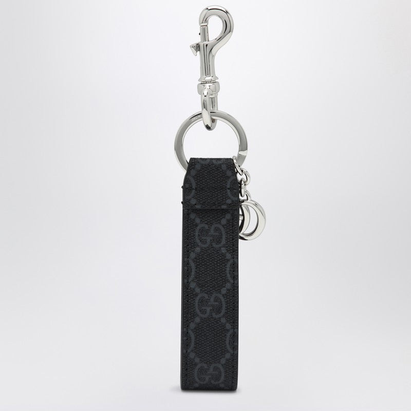 Gucci Gg Black Keychain With Double G Men - 2