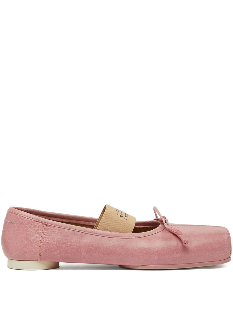 square-toe bow ballet flats 1