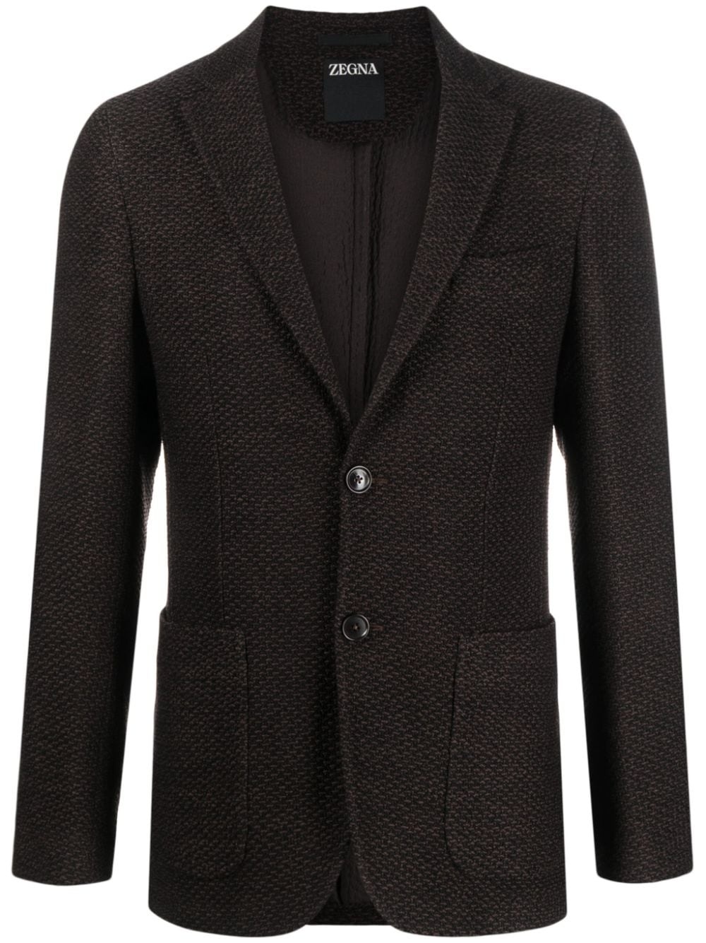 single-breasted wool blazer - 1