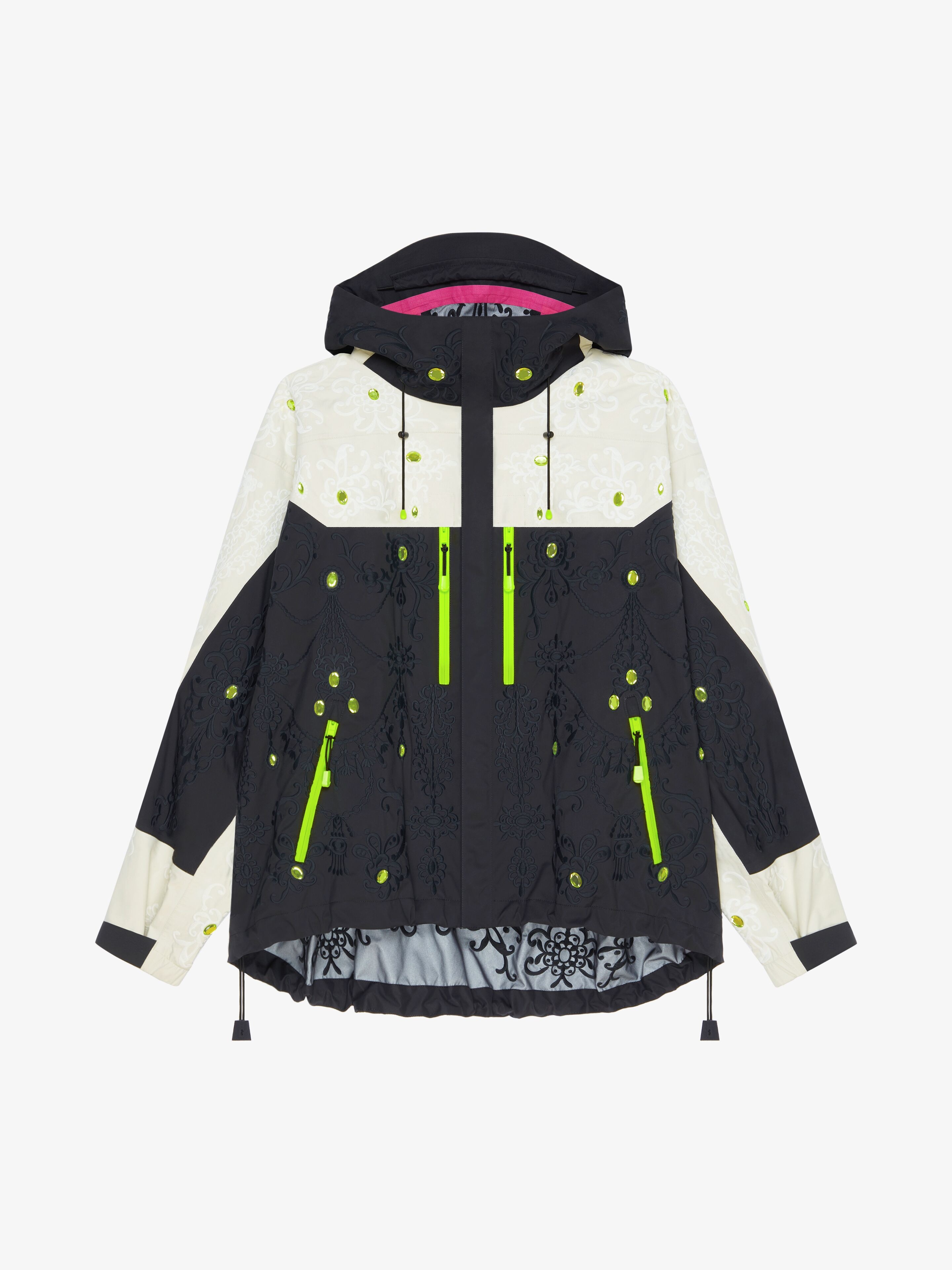 TECHNICAL JACKET WITH EMBROIDERIES AND RHINESTONES - 1