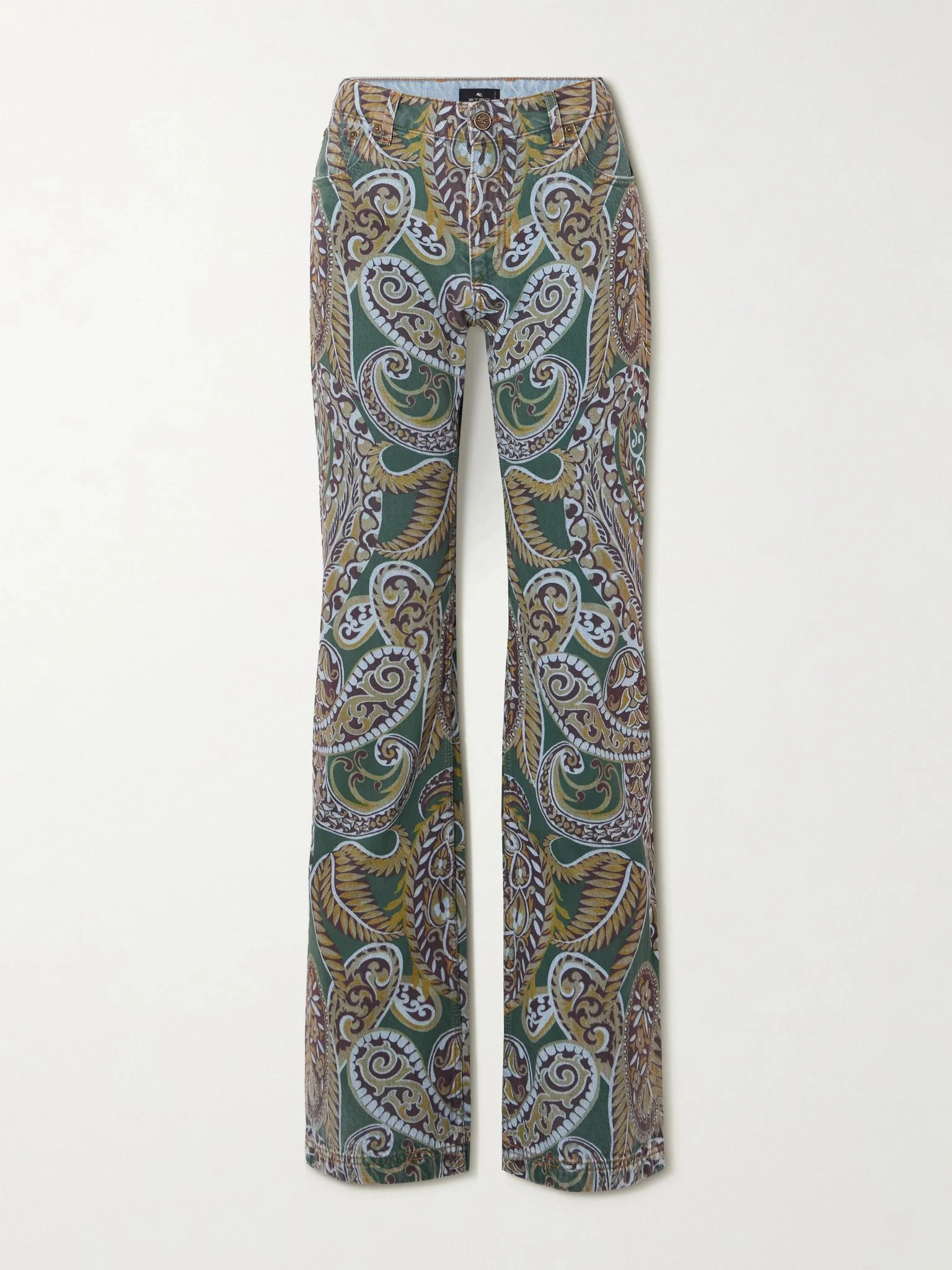 Paisley-print flared jeans Blue - 1