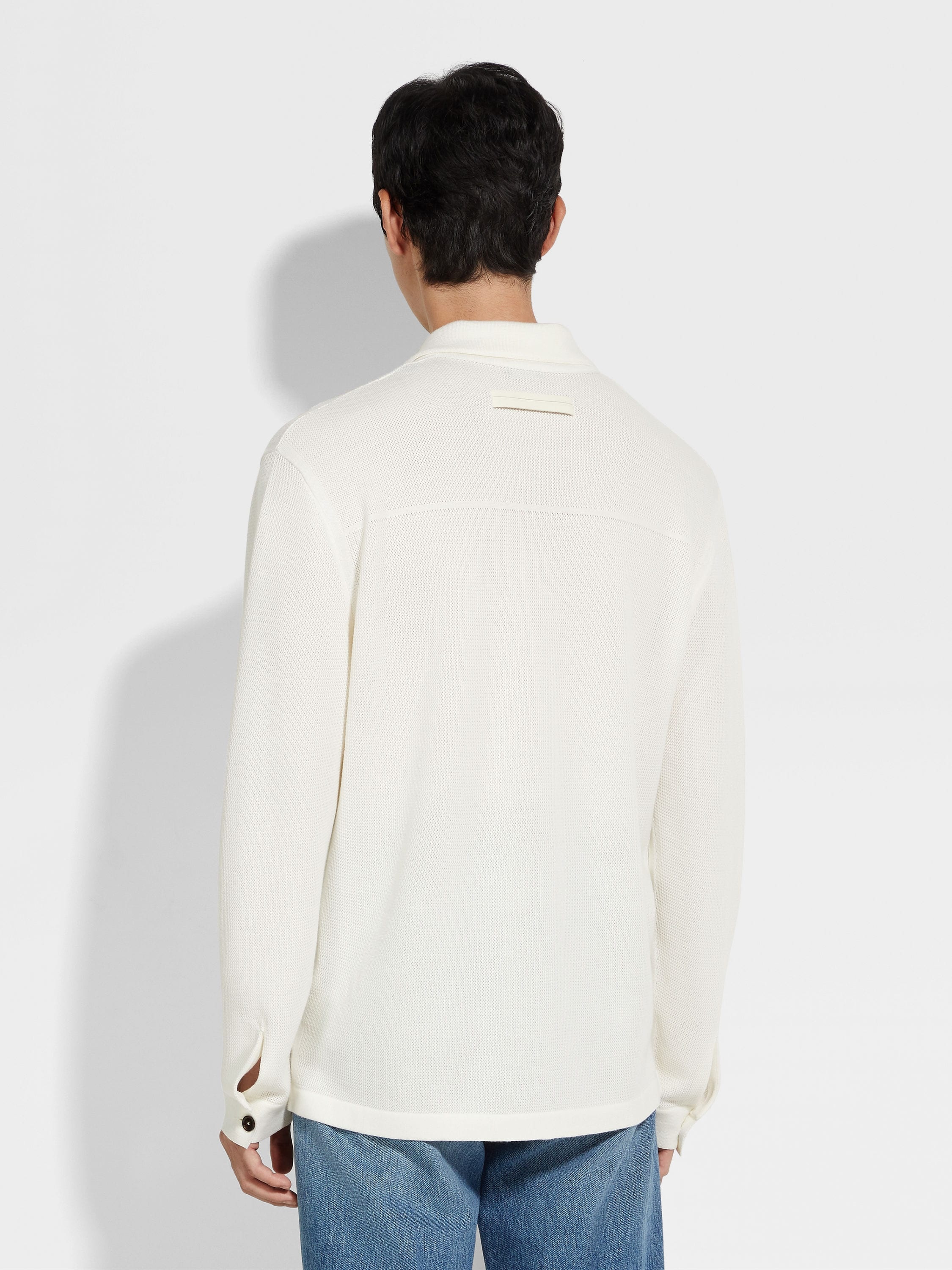 WHITE WOOL SHIRT - 5