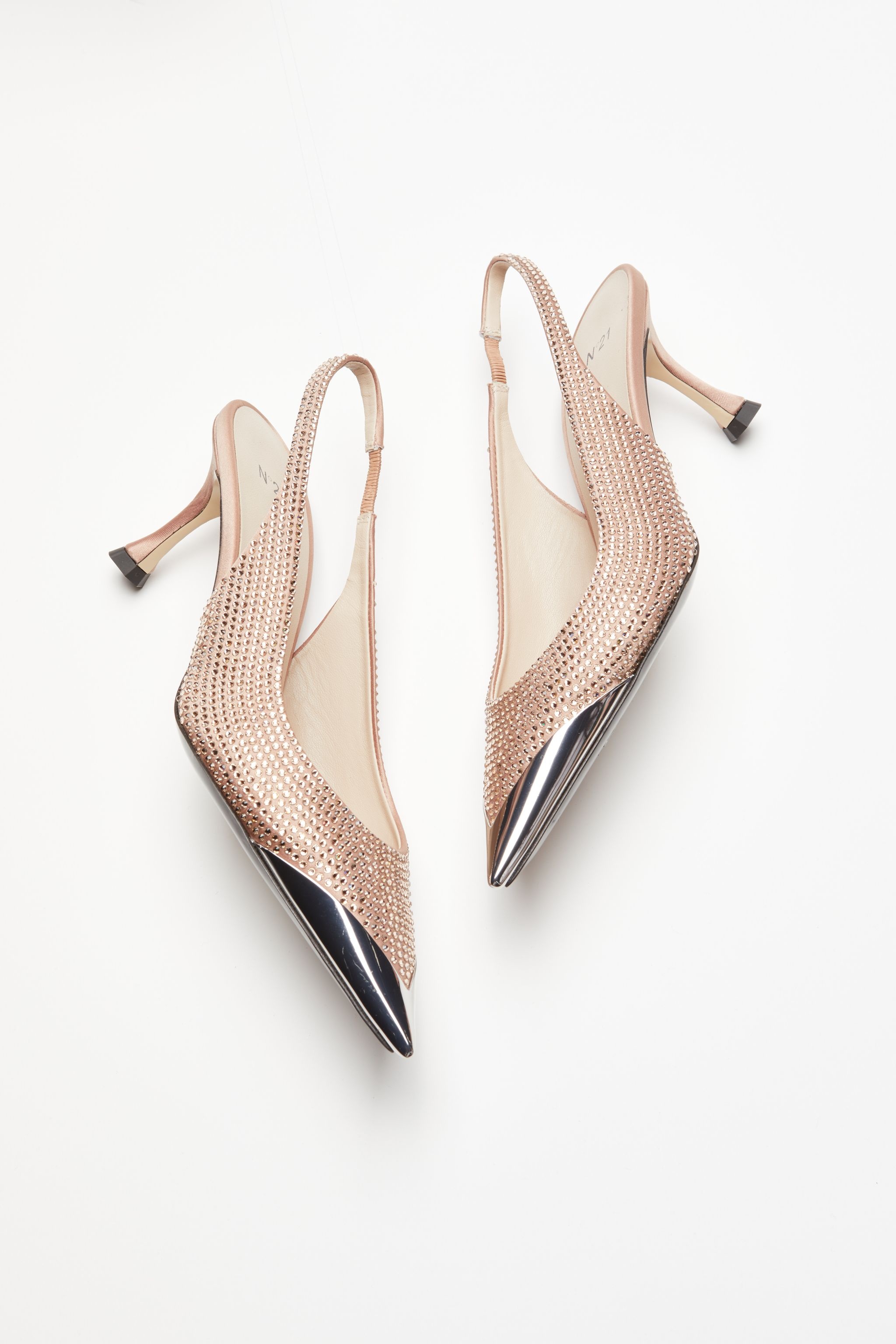 CRYSTAL-EMBELLISHED SLINGBACK PUMPS - 4
