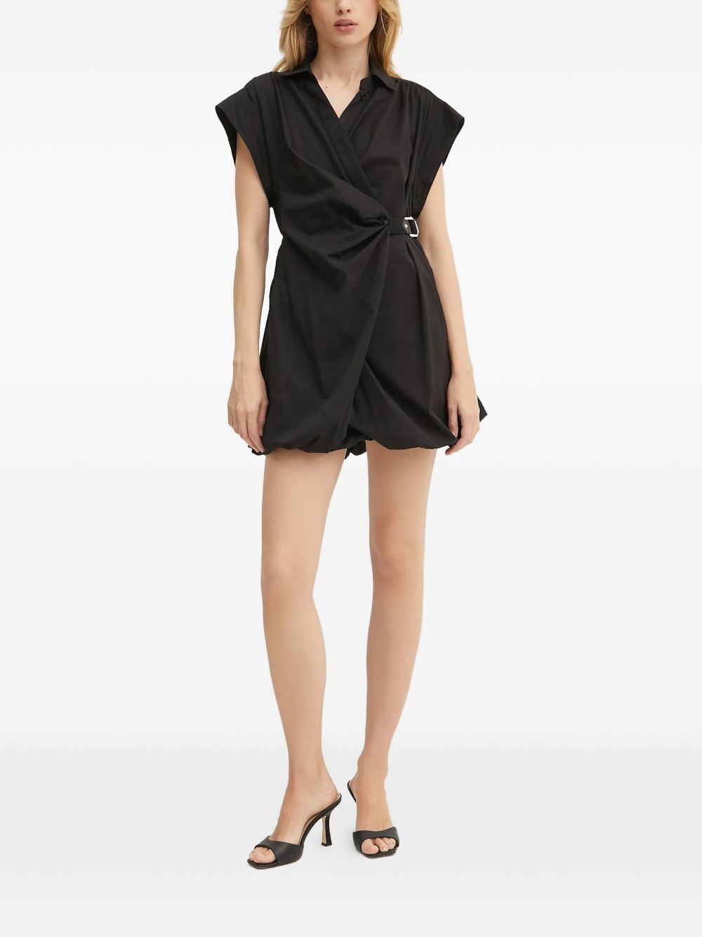 belted wrap mini dress - 2