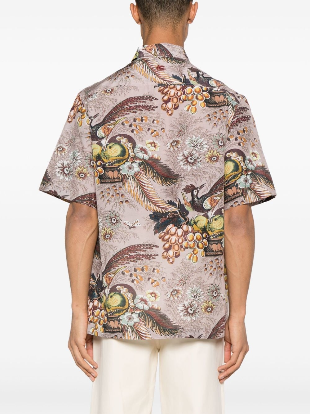 floral-print bowling shirt - 4