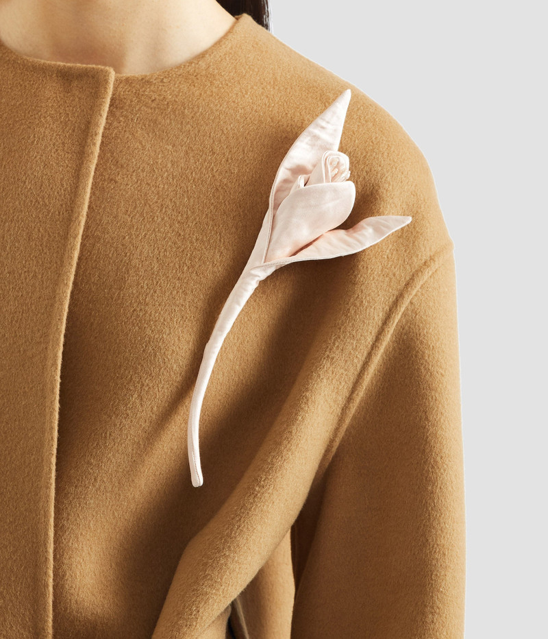 FLORAL APPLIQUÉ DOUBLE FACED WOOL COAT 6