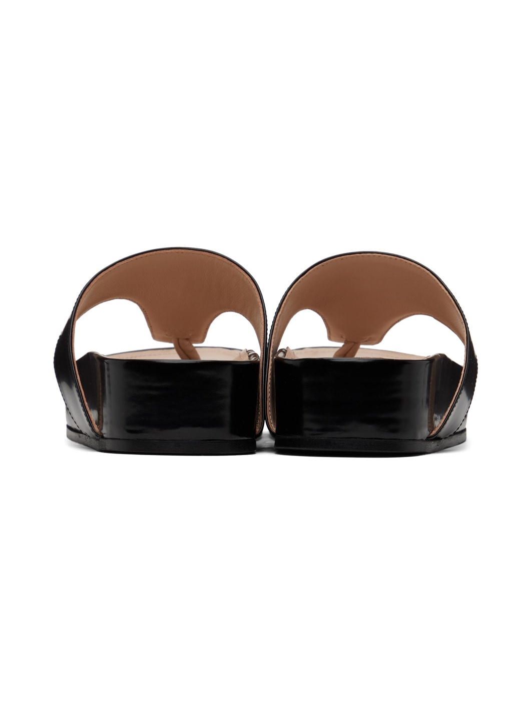 Black Thong Sandals - 2