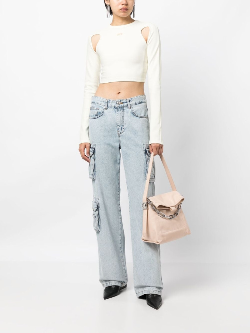 Off-White Ow Booster leather shoulder bag outlook