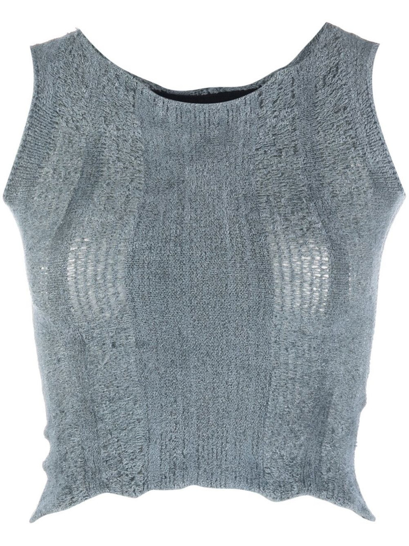 open-knit sleeveless top 1