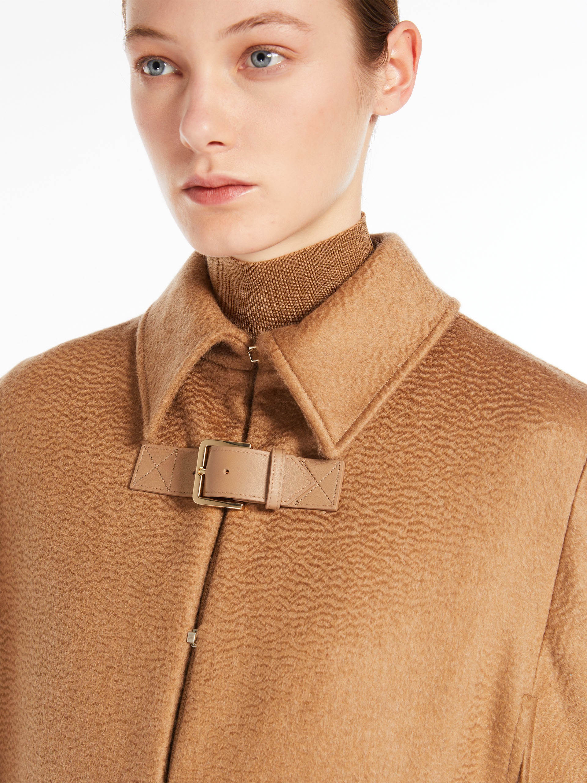 OBLIQUA Wool and cashmere cape - 5
