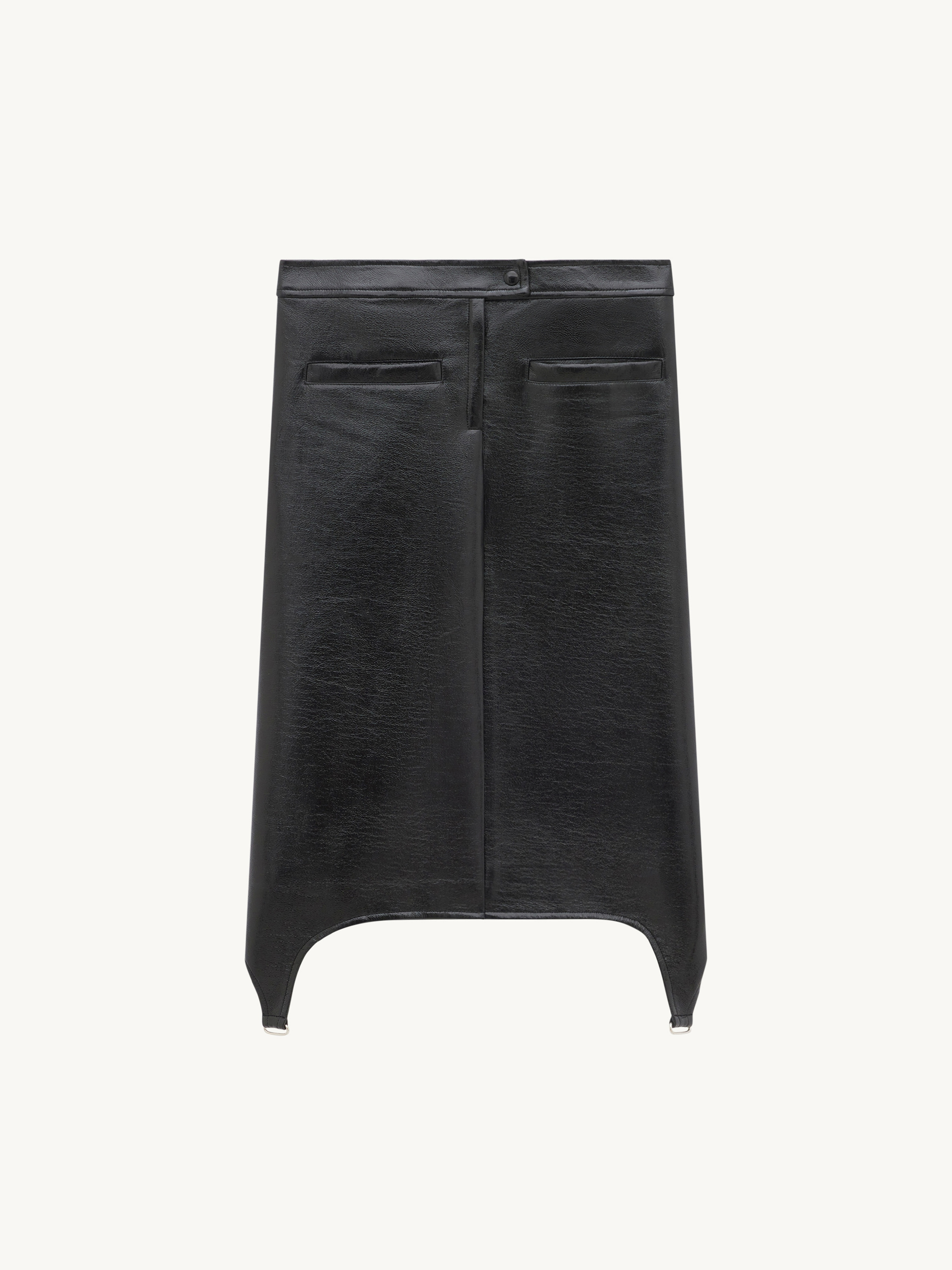 VINYL SUSPENDERS MINI SKIRT - 1