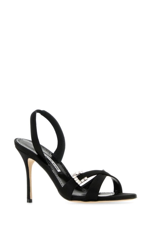 Black satin Ramisli sandals - 2