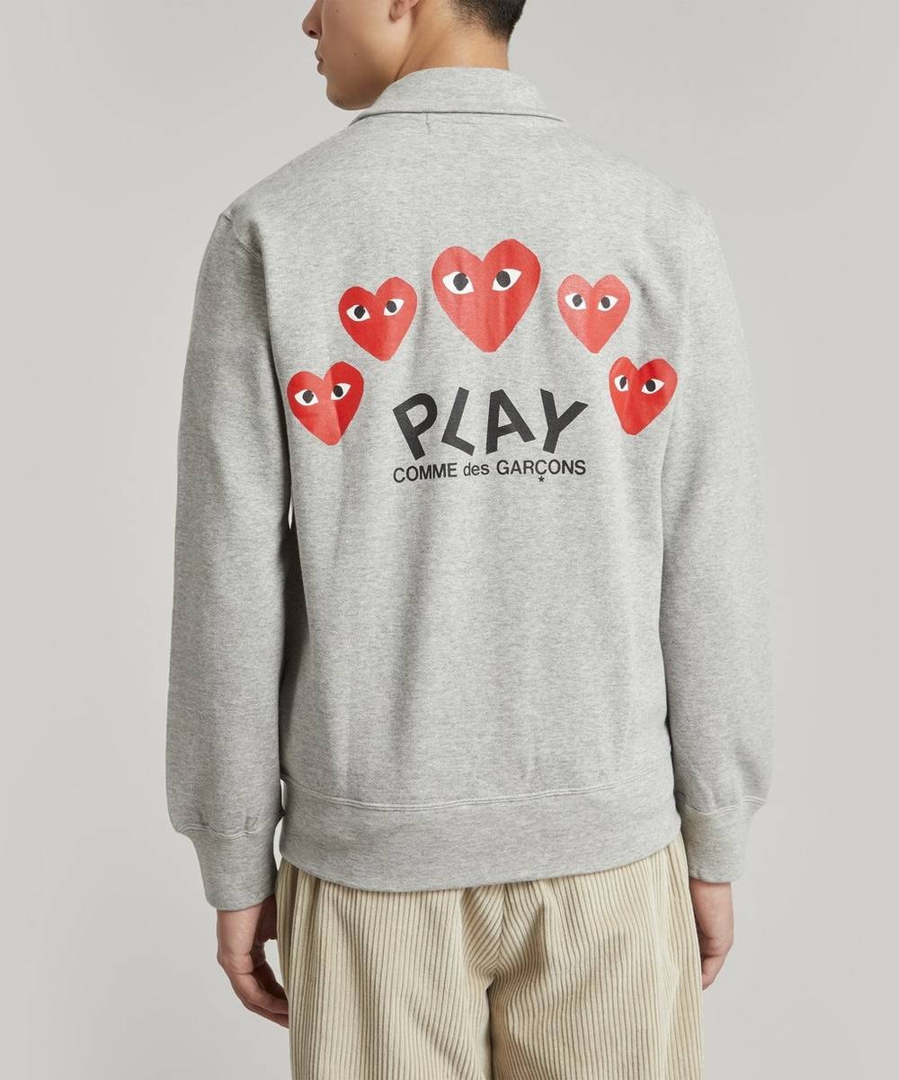 Heart Logo Print Zip-Through Sweatshirt - 4