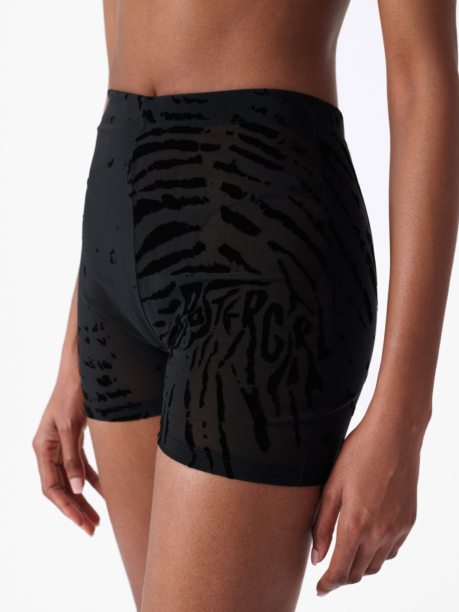 KNOCKOUT SHORTS BLACK ZEBRA PRINT - 3