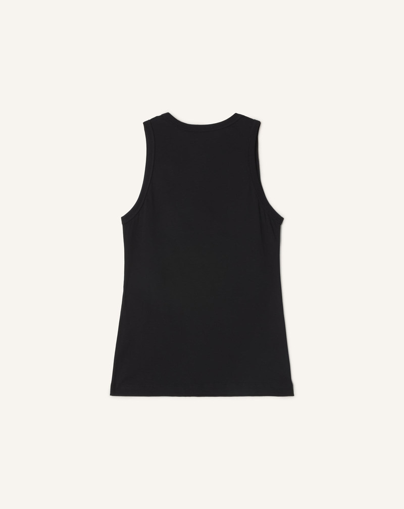 Lanvin MOTHER AND DAUGHTER EMBROIDERED COTTON JERSEY TANK TOP outlook