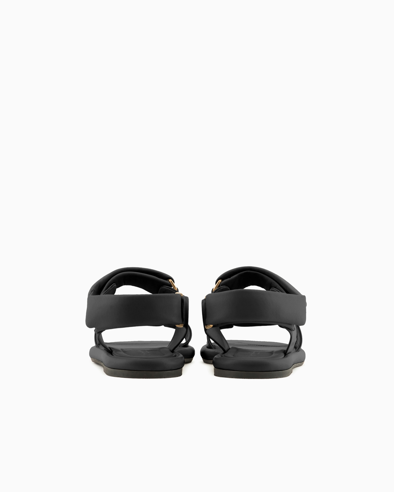 Padded nappa-leather flat sandals - 4