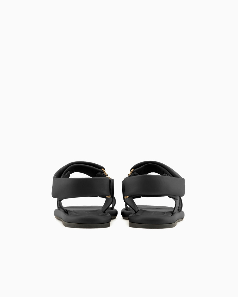 GIORGIO ARMANI Padded nappa-leather flat sandals outlook