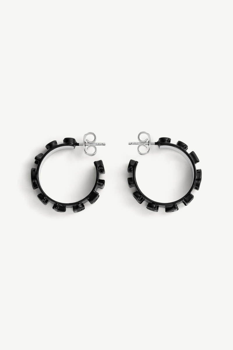 Numeric Signature Embossed Earrings 3