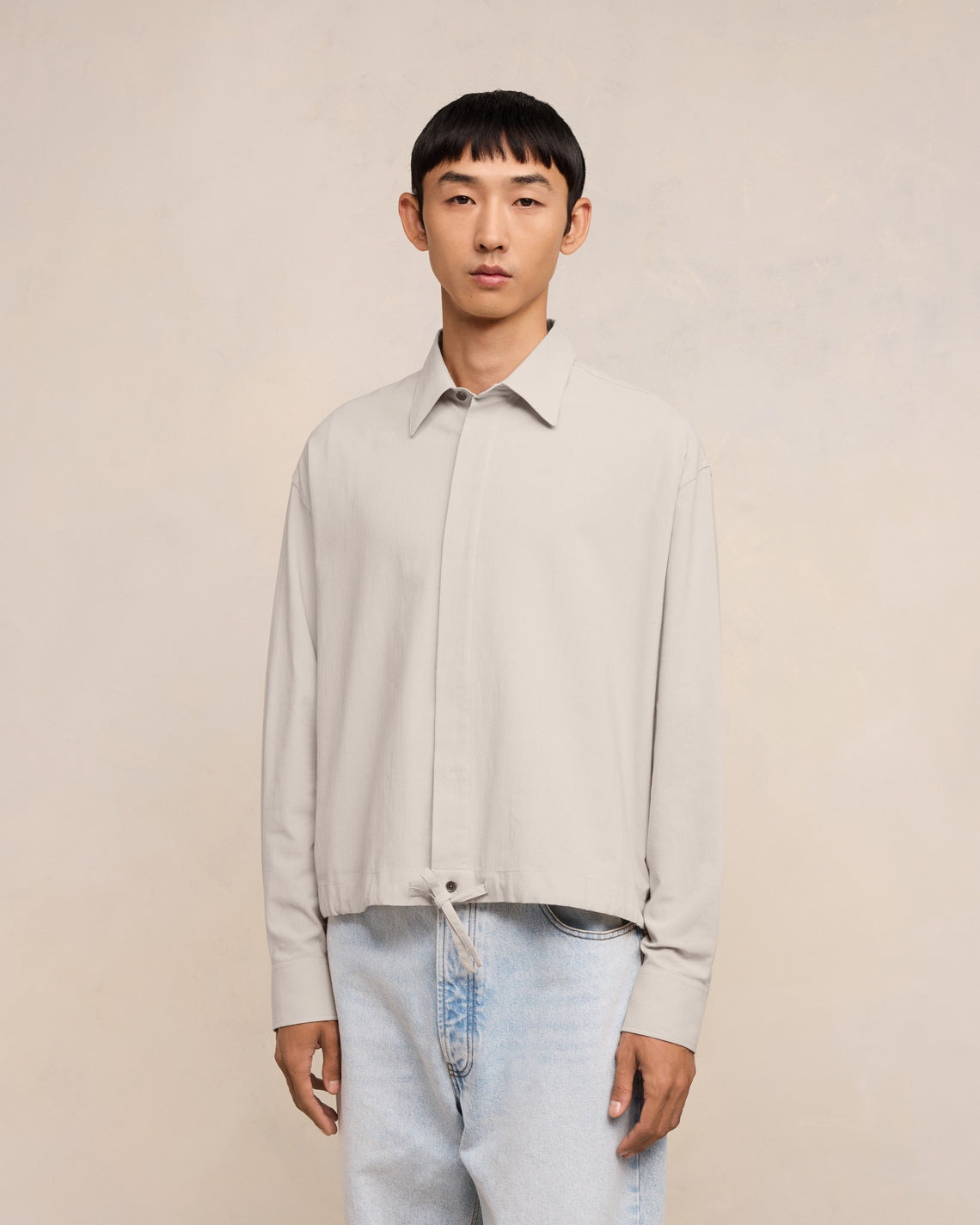 LONG SLEEVE DRAWSTRING SHIRT - 3