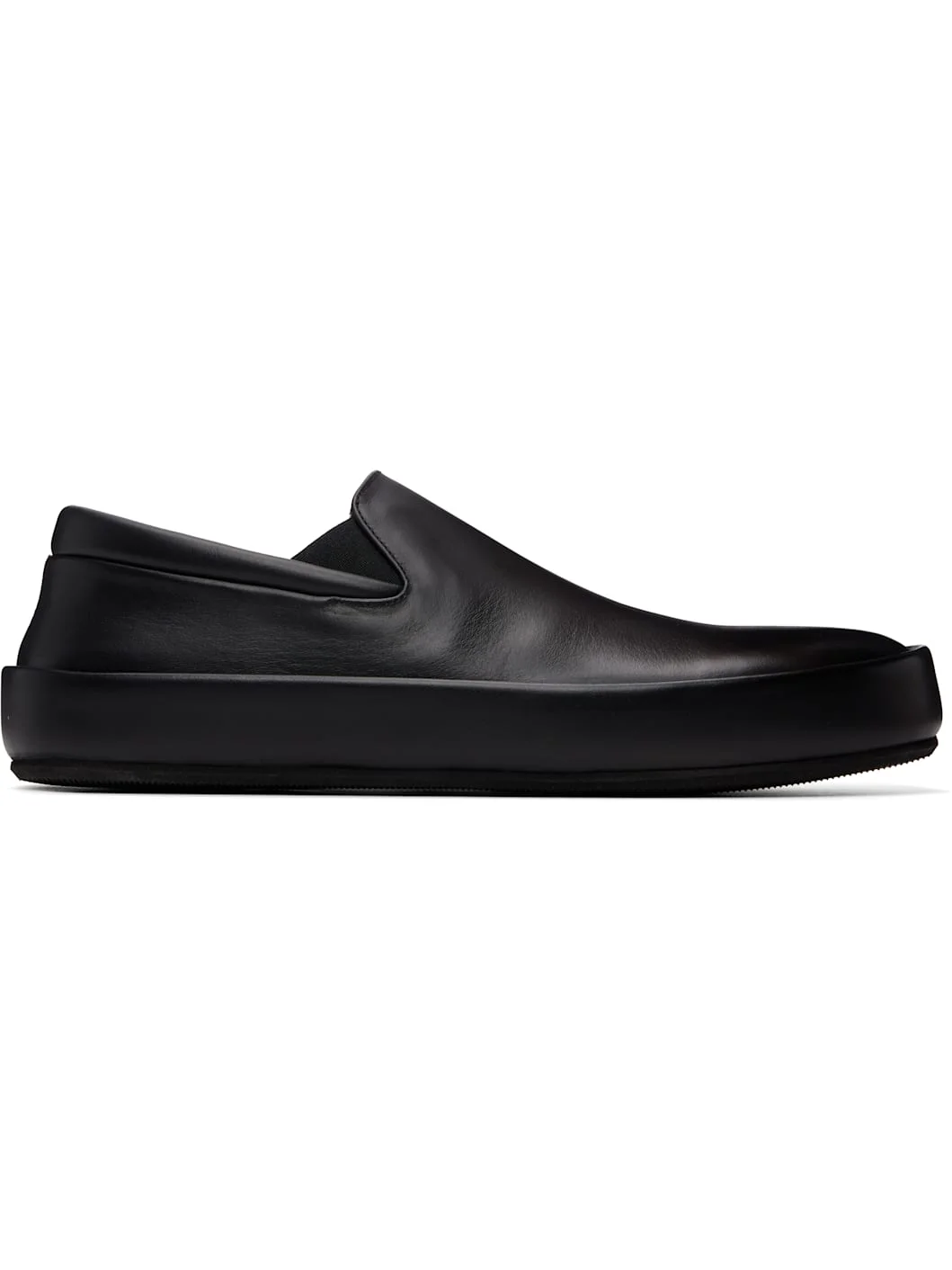 Black Cassapelle Leather Slip On Sneakers - 1