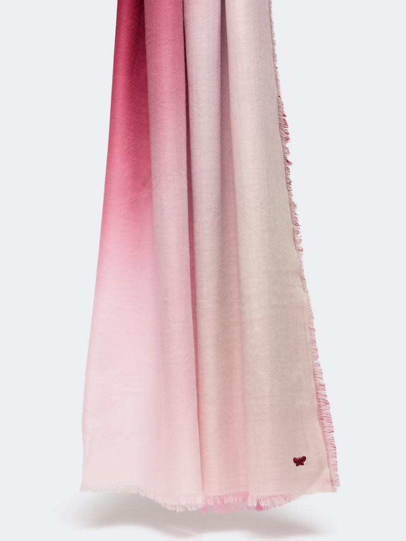 CARDATO Gradient wool shawl - BORDEAUX 1