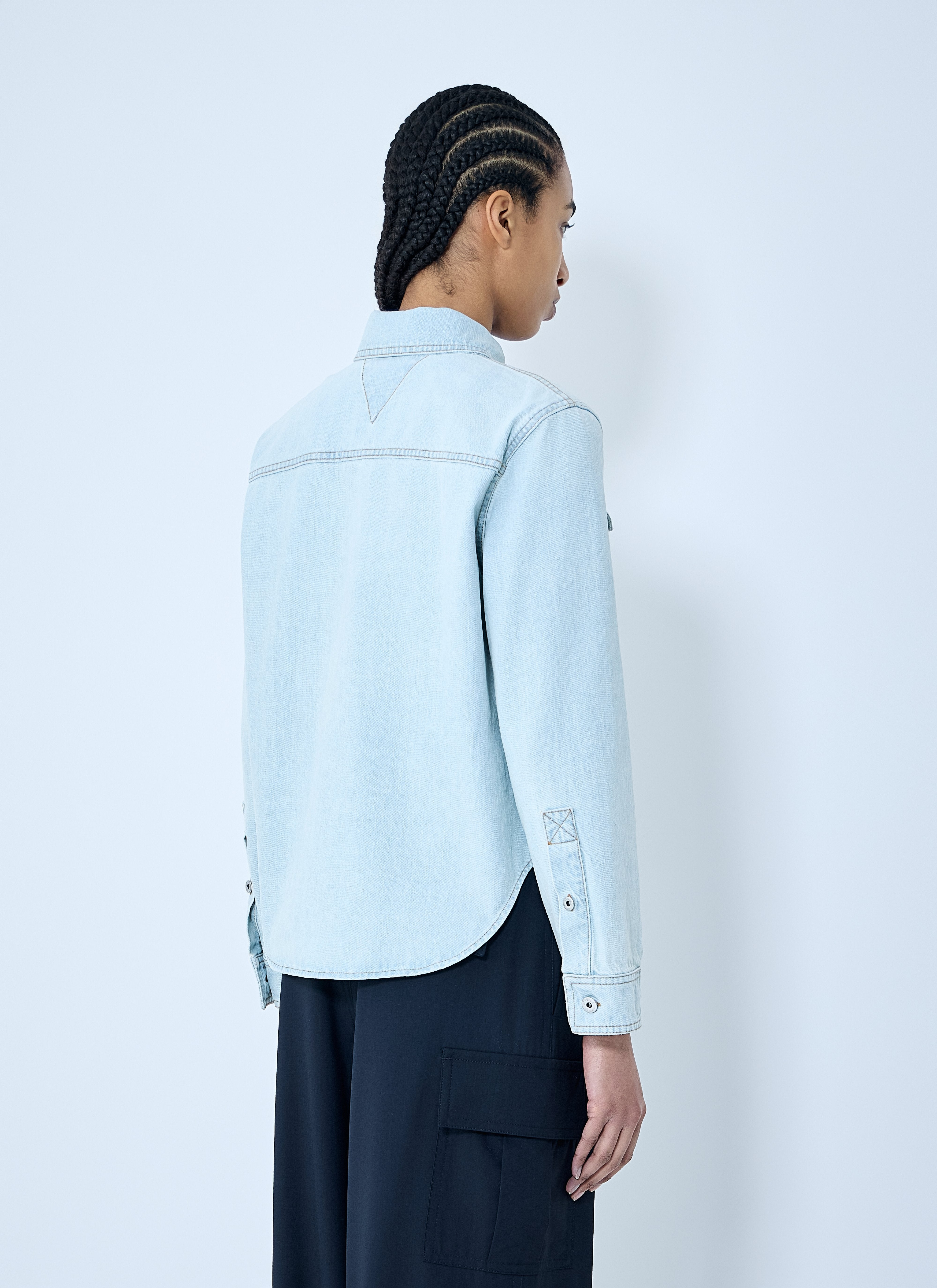 Bottega Veneta Women Extra Bleach Denim Shirt - 4