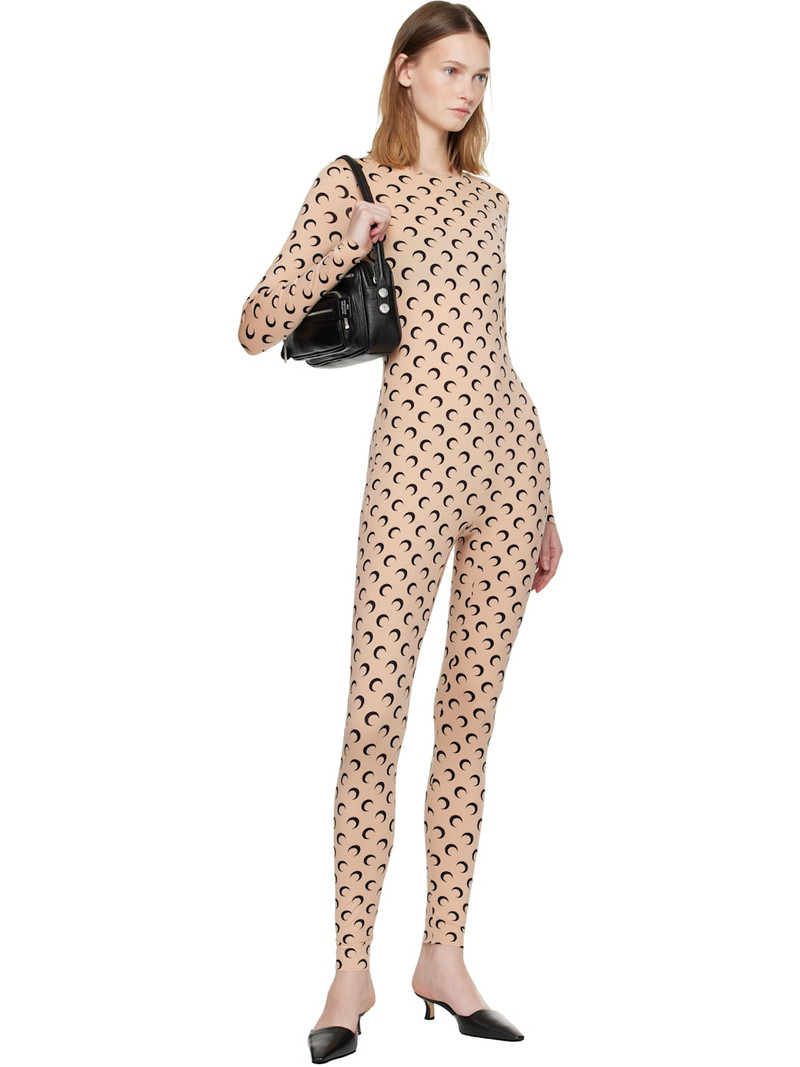 Marine Serre Tan Recycled Jersey Moon Catsuit outlook