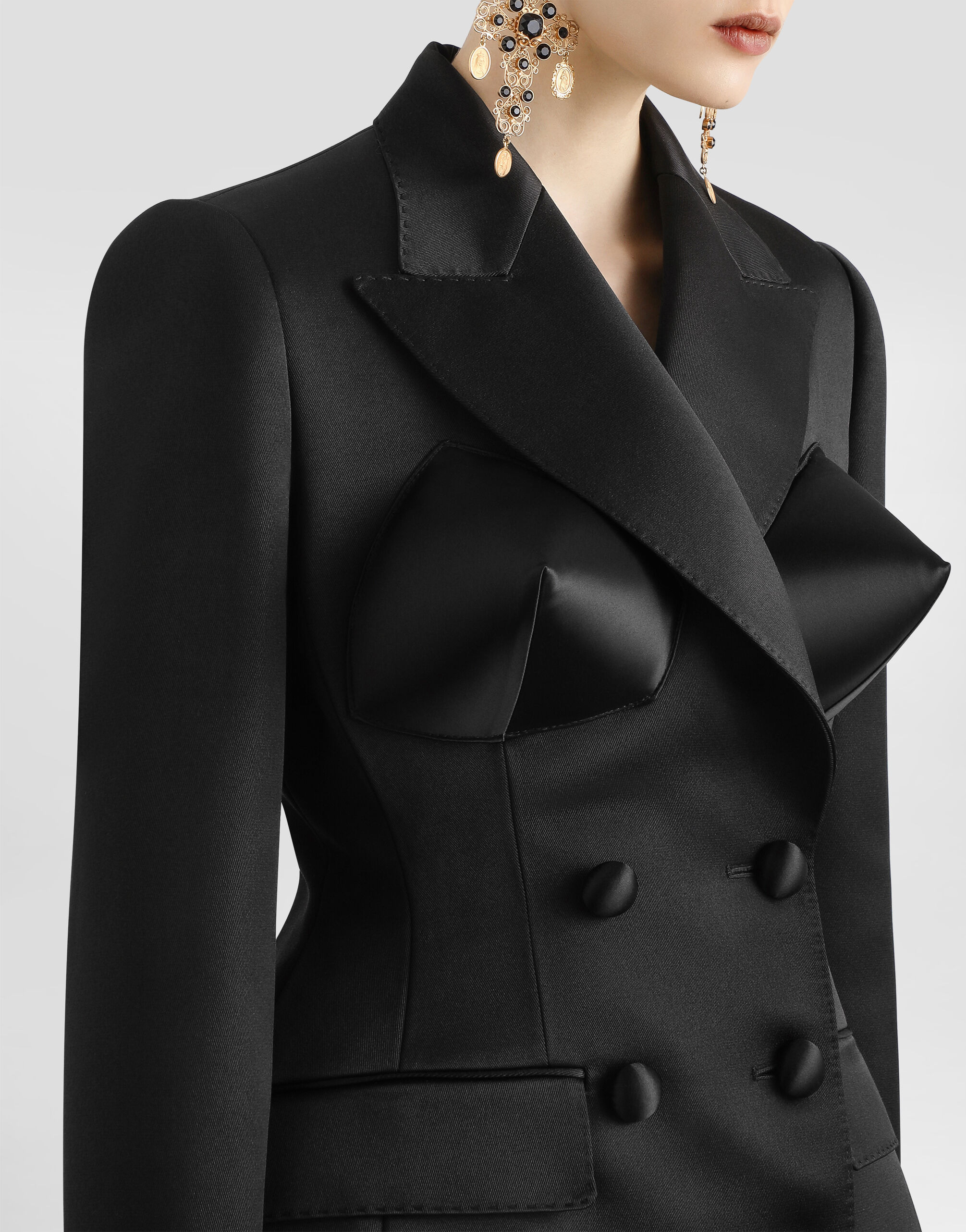 Double-breasted duchess jacket with conical cups - 4