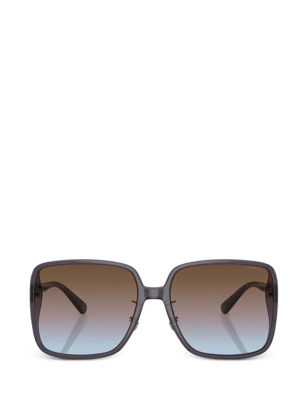 logo-lettering oversize-frame sunglasses - 1