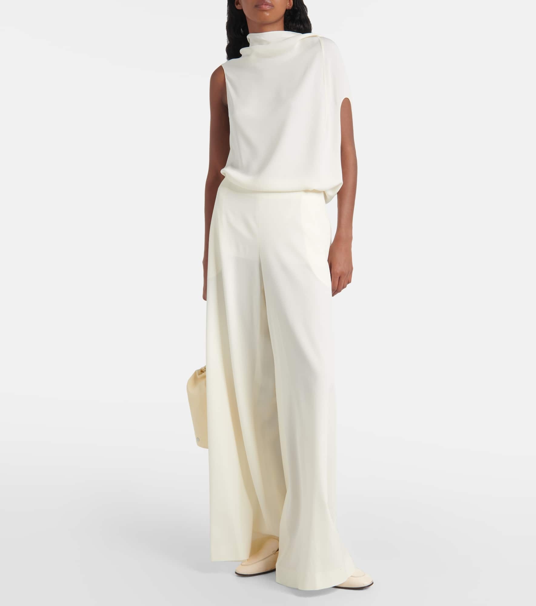 Aria draped silk top - 2