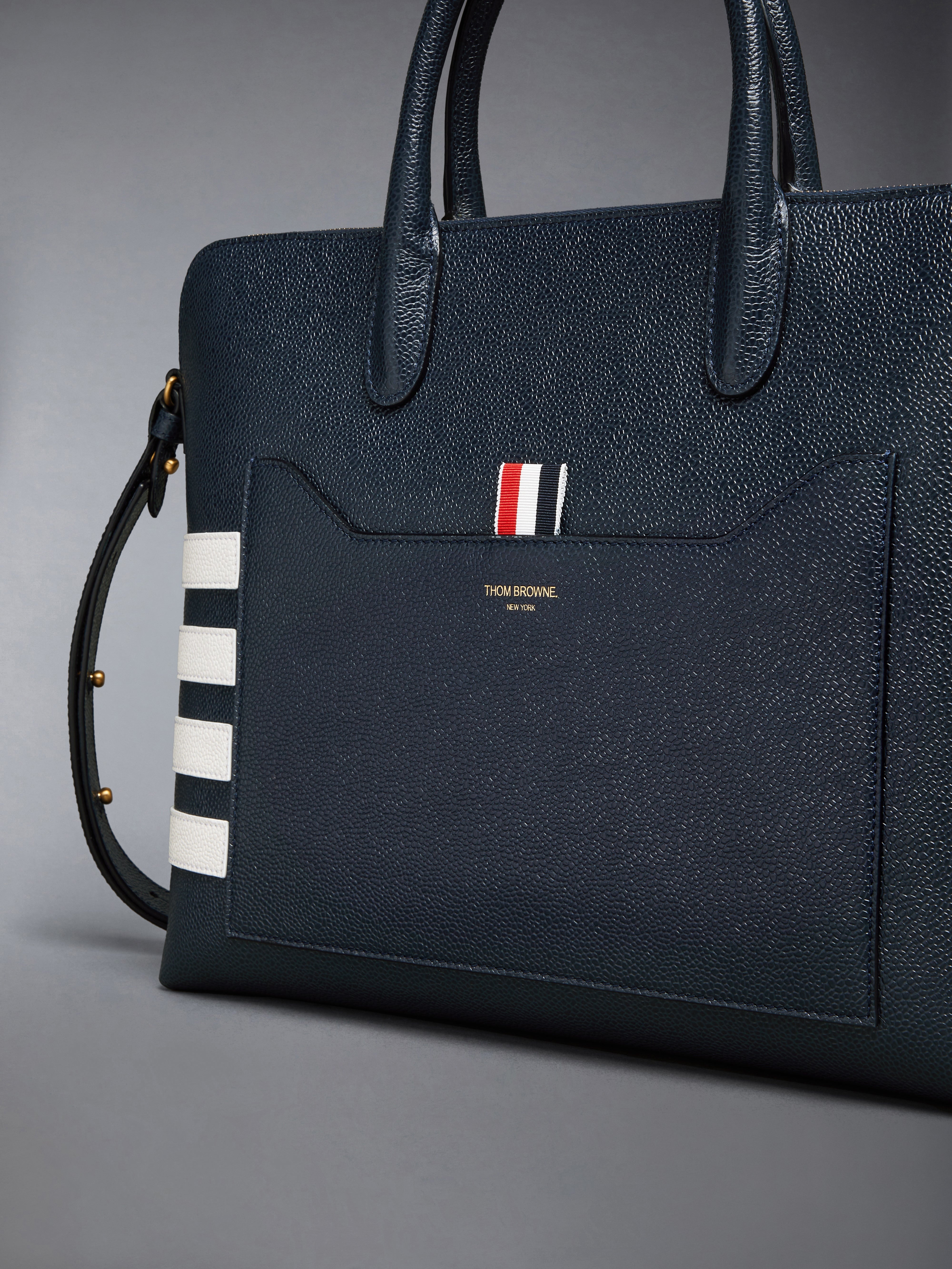 PEBBLE GRAIN 4-BAR SLIM BRIEFCASE - 6