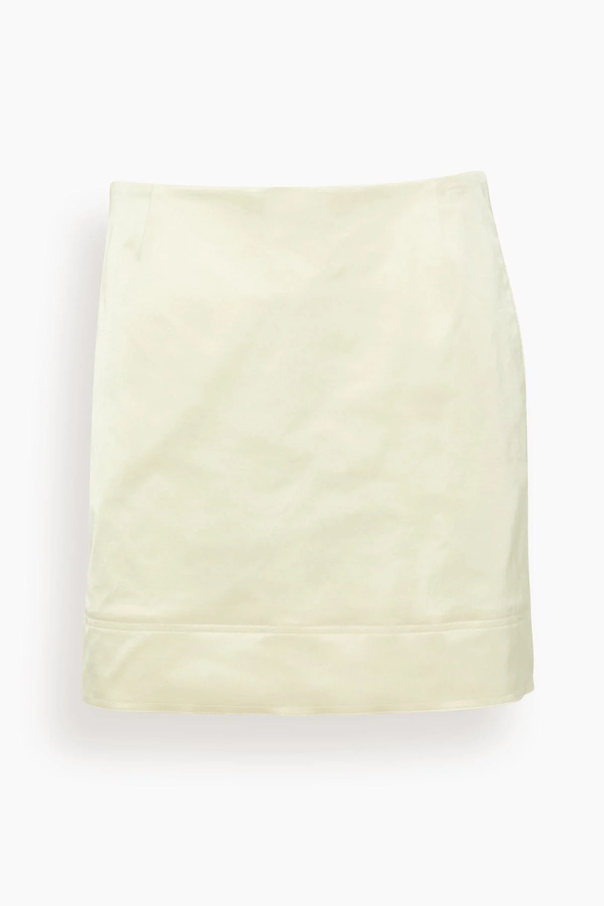 Crepe Mini Skirt in Ecru - 1