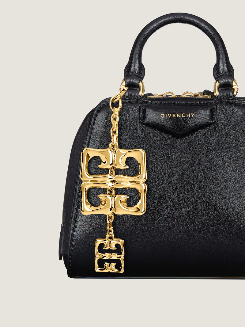 NANO ANTIGONA CUBE BAG IN LEATHER WITH CHARM 5