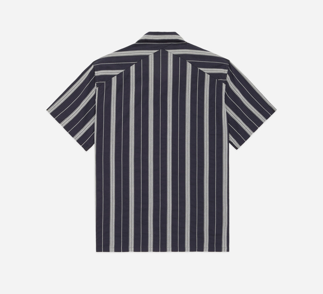 Cabana Shirt - Black Ticking Stripe - 2